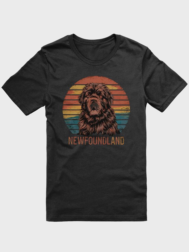 Retro Newfoundland Dog T-Shirt for Men and Women - Vintage Breed Print product image (1)