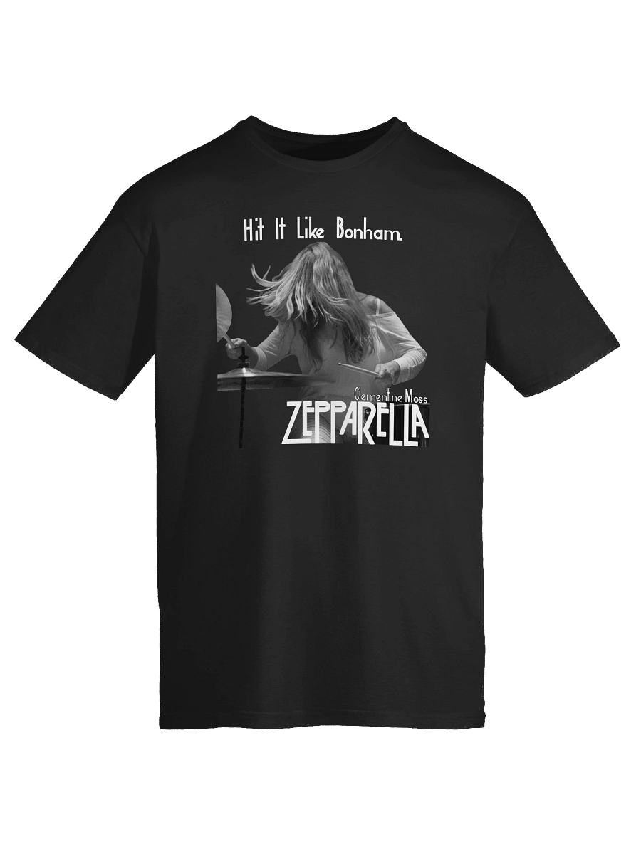 Hit It Like Bonham - Clementine Moss - Tee Black and White Design product image (9)