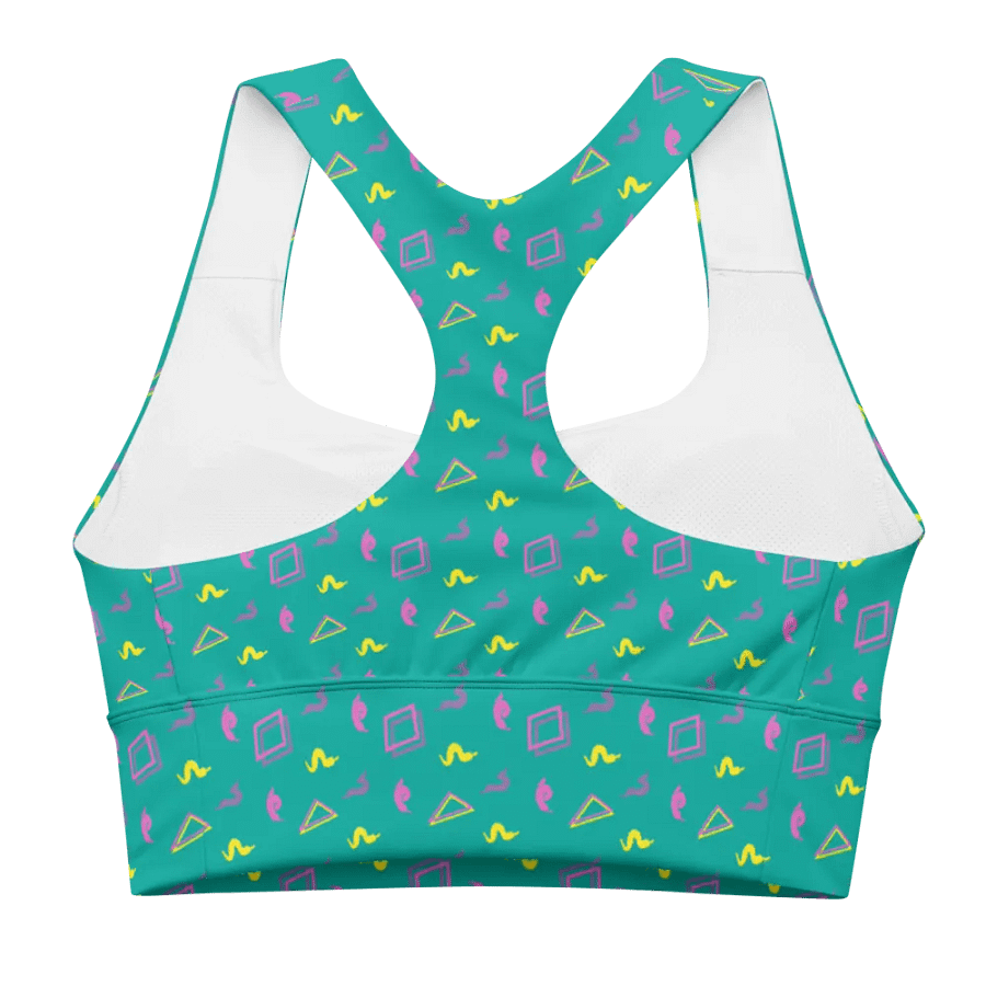 Oh Worm teal pattern sports bra product image (4)