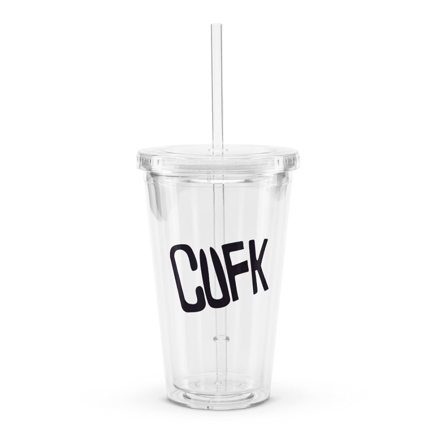 CUFK Double Wall Clear Plastic Tumbler (16oz.) product image (1)