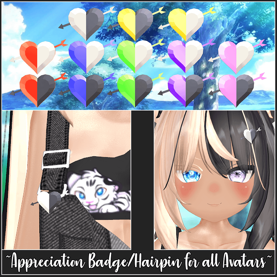 Heart Badge/Hairpin for All Avatars product image (1)