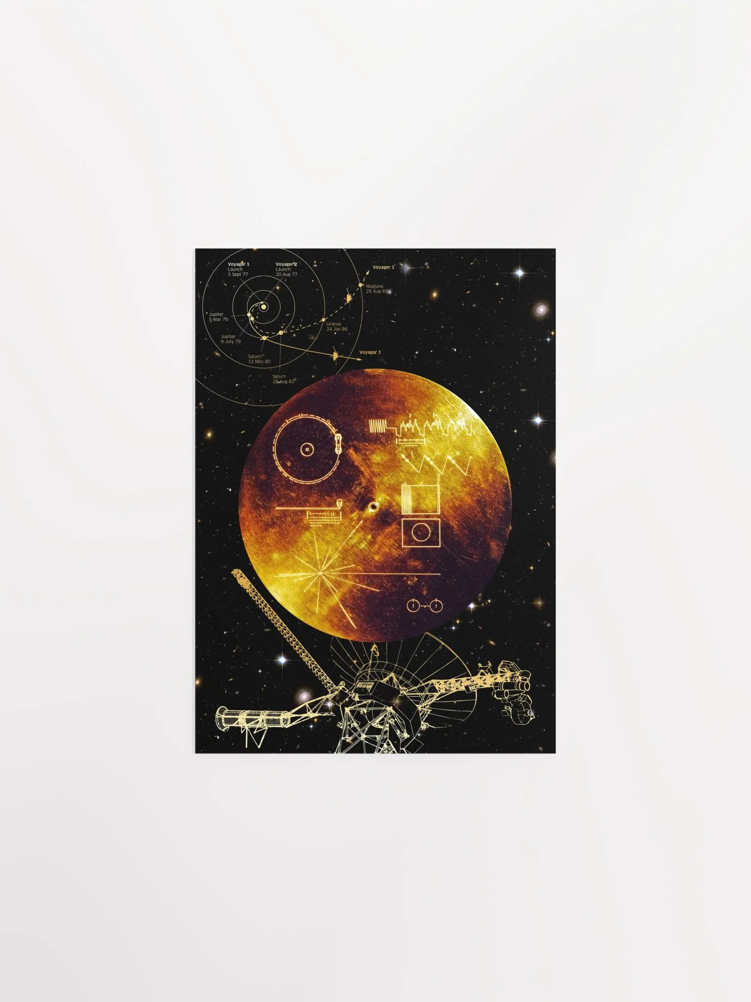 NASA Voyager 1 Golden Record — space poster, science print product image (10)