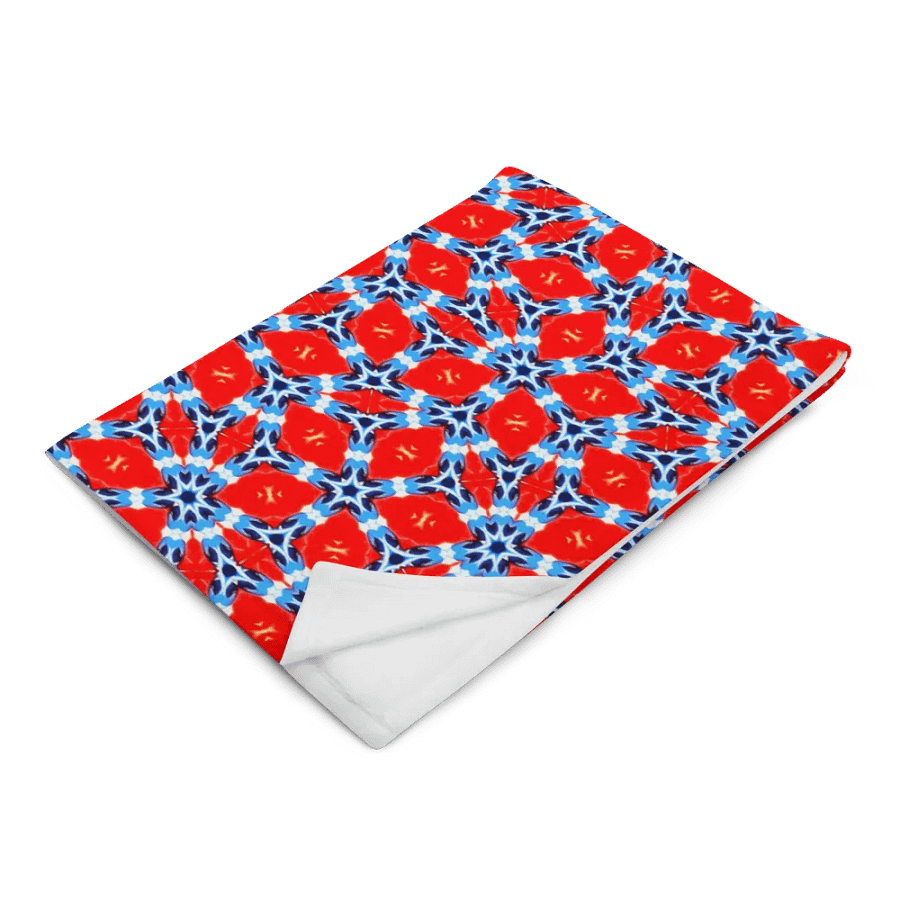 Blue & Red Diamond Throw Blanket product image (5)