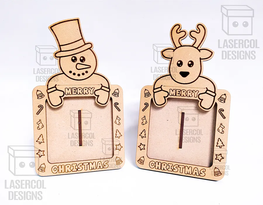 Christmas Photo Frame Ornaments DIY Set 2 - Laser Cut Files product image (2)
