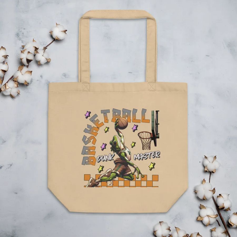 Basketball Dunk Master Frog Eco-Friendly Tote Bag product image (4)