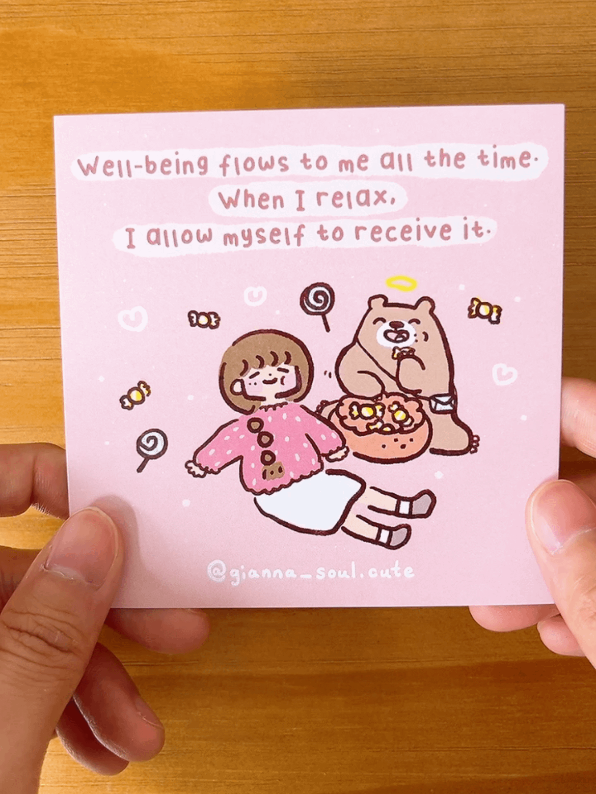 Relax and receive | Positivity Greetings Card product image (5)