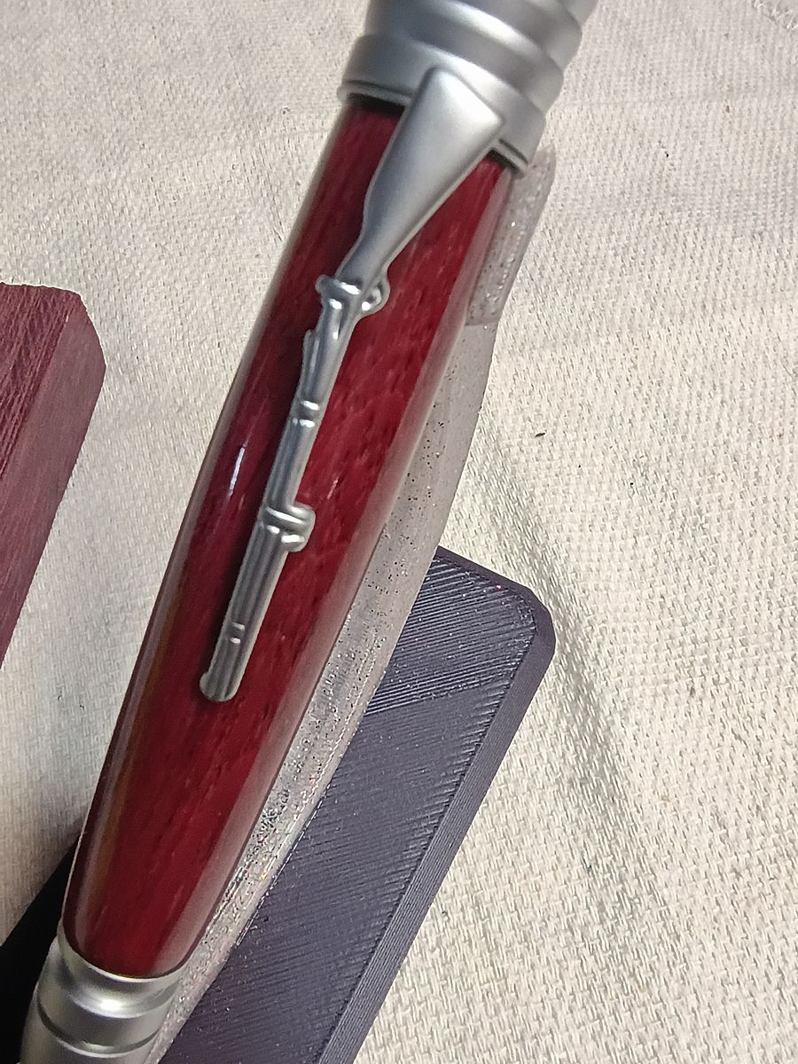 Civil War Twist Pen – Purple Heart & Satin Chrome Elegance product image (6)