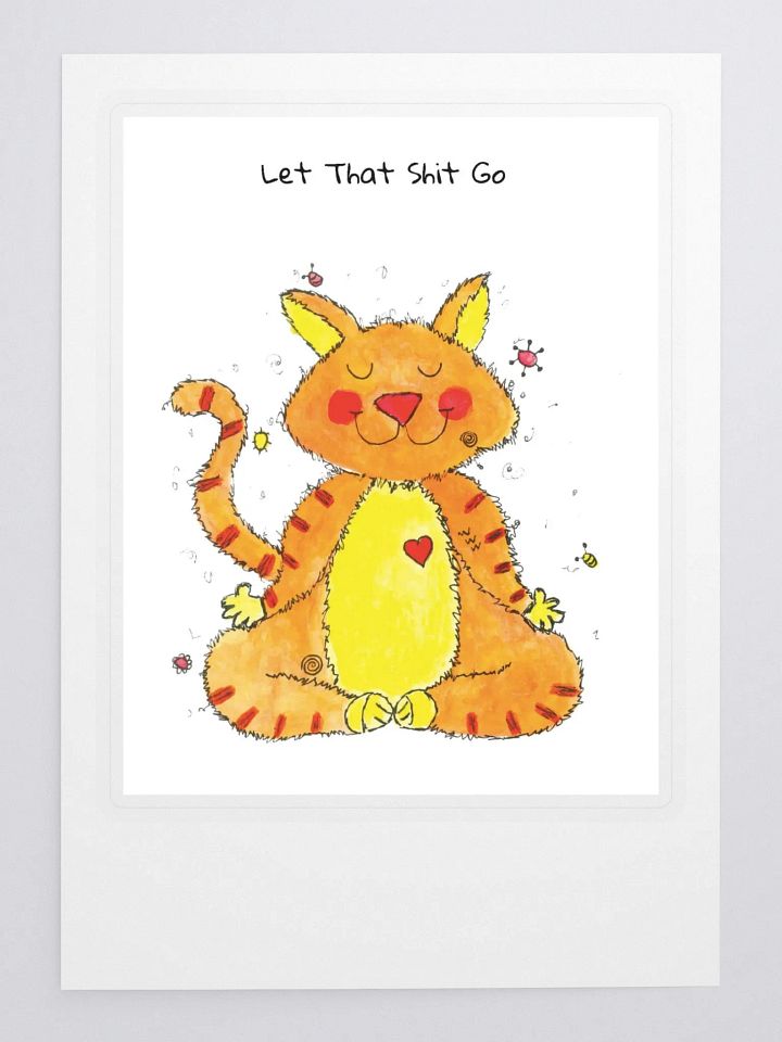 Ging Ging Meditating Cat Sticker product image (1)
