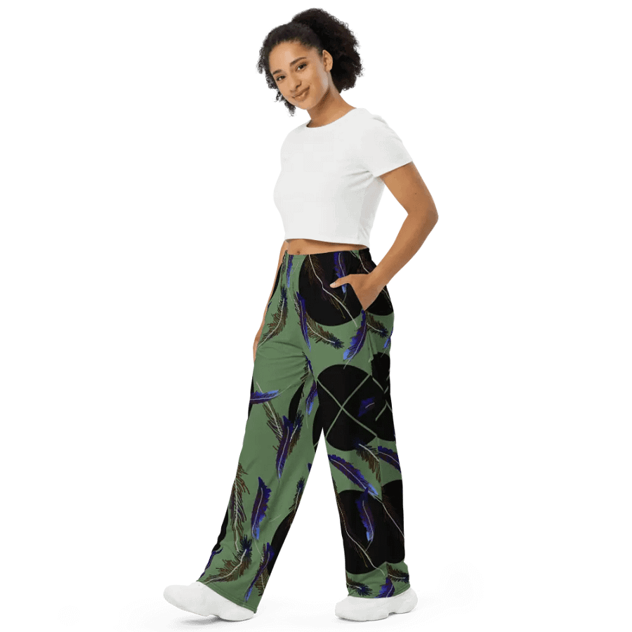 Feathers and Polkadots Wideleg Pants product image (4)