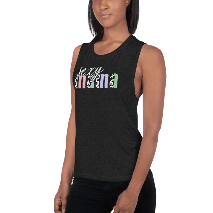 Sexy Mama Tanktop; Pastel Leopard Pattern product image (2)