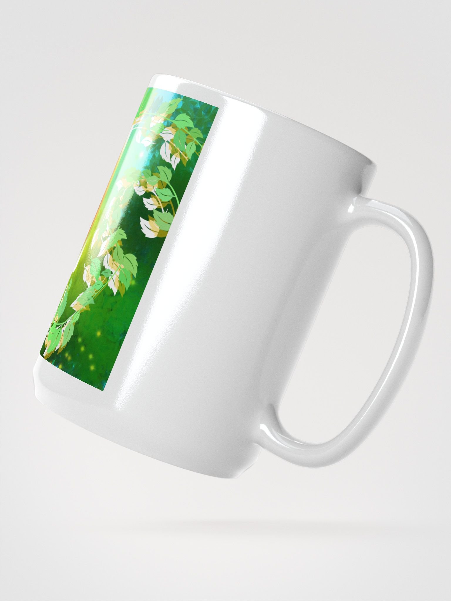 AiG logo - Enhanced Solarpunk Artifact & Luminous Leaves Mug product image (3)