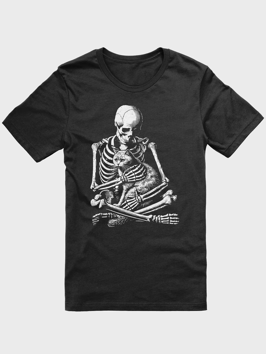 Skeleton Hugging Cat Gothic Graphic Unisex T-Shirt product image (3)