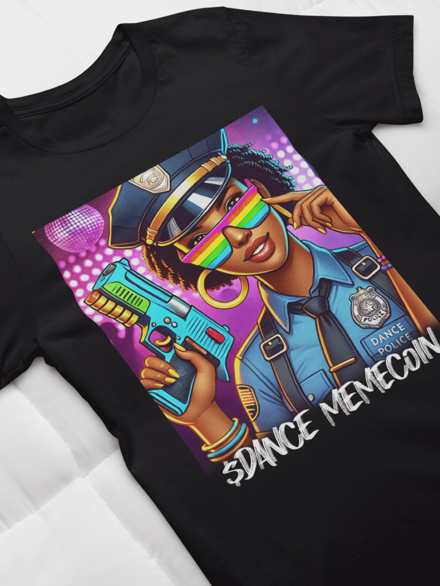 OFFICER FREESTYLE - DANCE MEMECOIN - PREMIUM TEE - BLACK product image (1)