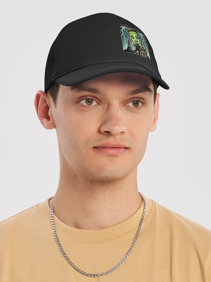 Chibi Frankenstein's Monster Emblem Ball Cap – Electrifying Style product image (5)