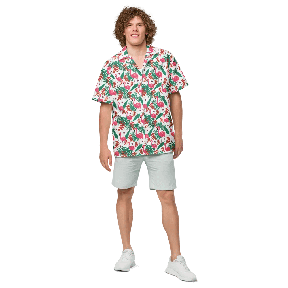 Flamingo Tropical Vibes Hawaiian Shirt product image (4)