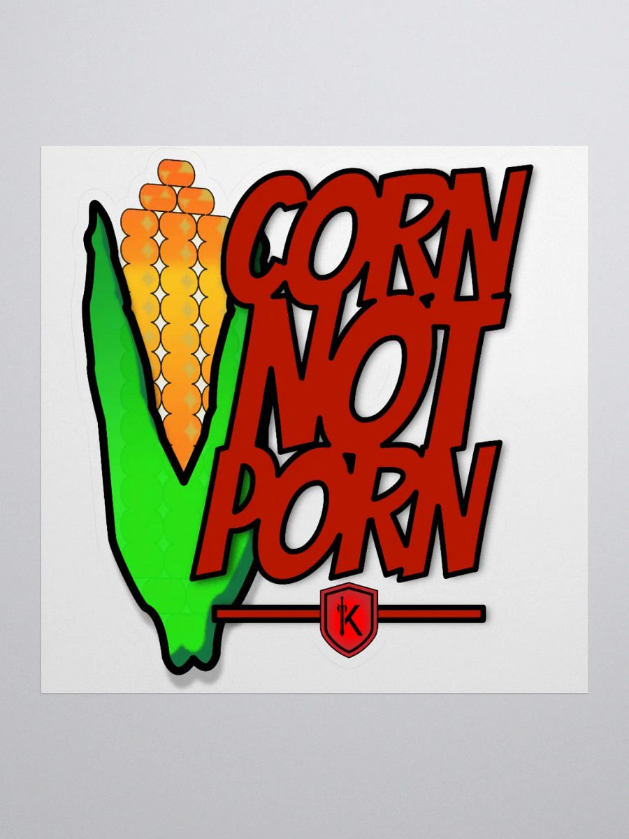 CORN NOT PORN Kiss-Cut Sticker product image (1)