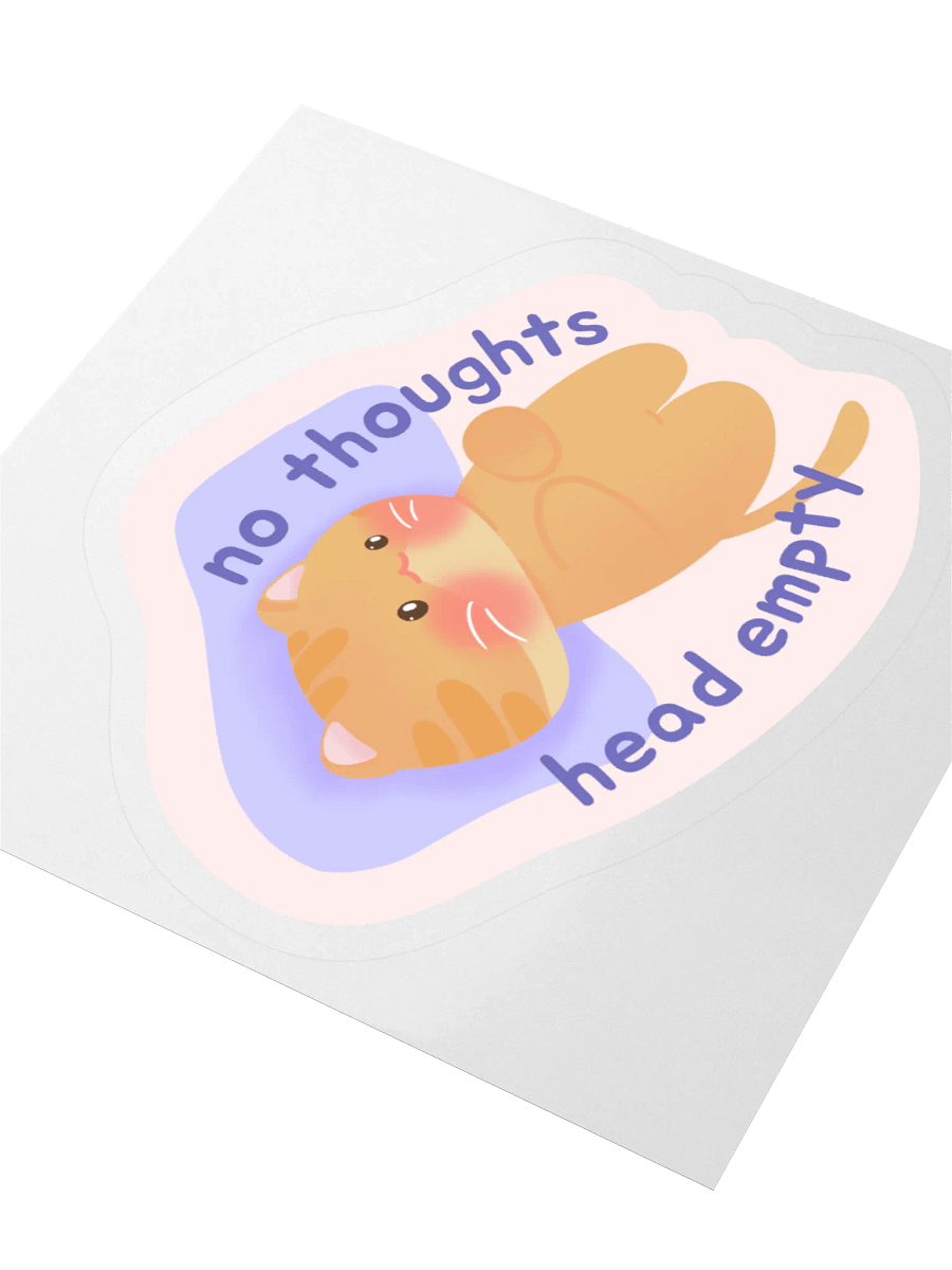 No thoughts, Head Empty Vinyl Sticker product image (3)