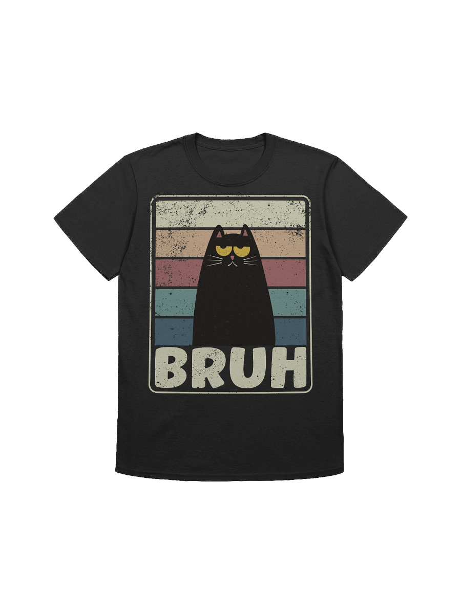 BRUH Cat Cartoon Retro T-Shirt product image (6)