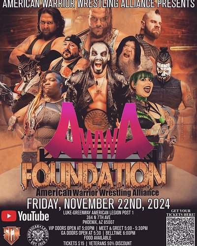 Don’t forget! Tomorrow we got @americanwarriorwrestling Foundation and Saturday we will be at @arizonawrestlingfederation Ret...