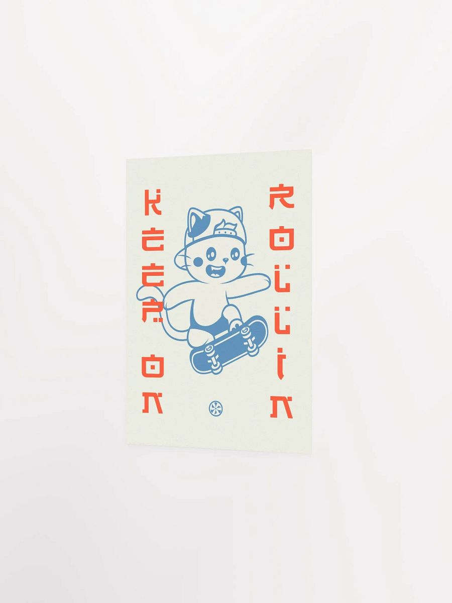 Anime poster: Keep on rollin/ Cat Skater — vaporwave poster, sport poster, manga art print, Japanese space wall art, Japan poster, 80s print product image (7)