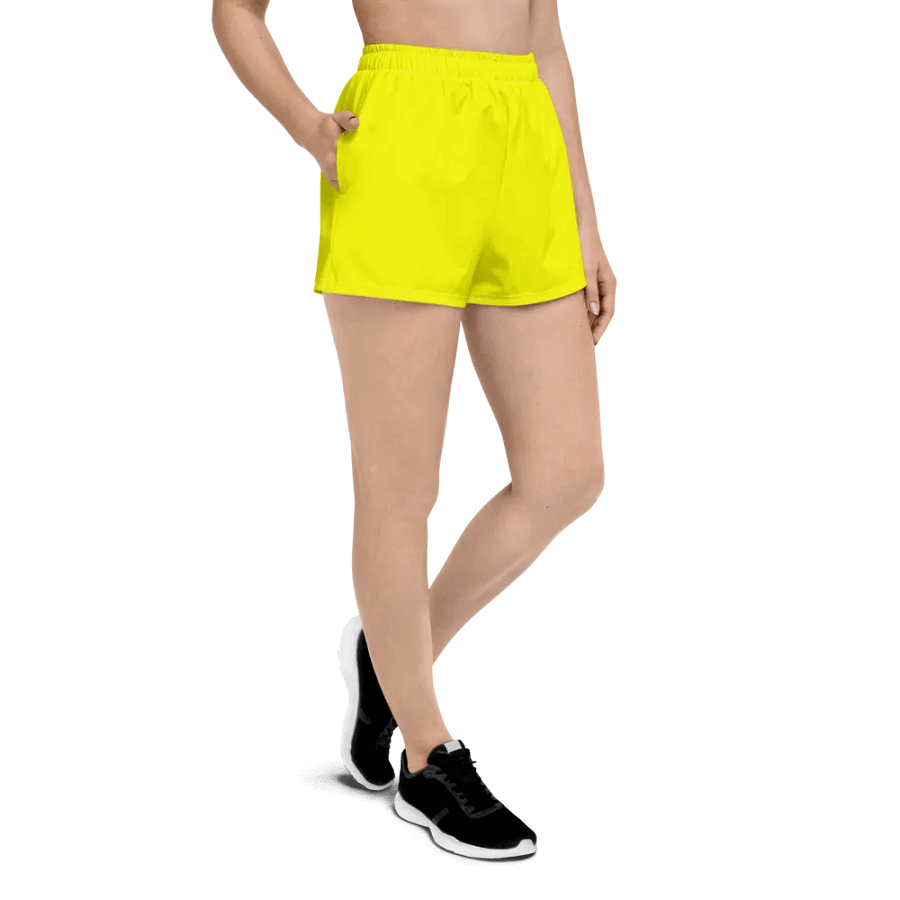 Plain Color Yellow Athletic Shorts product image (5)
