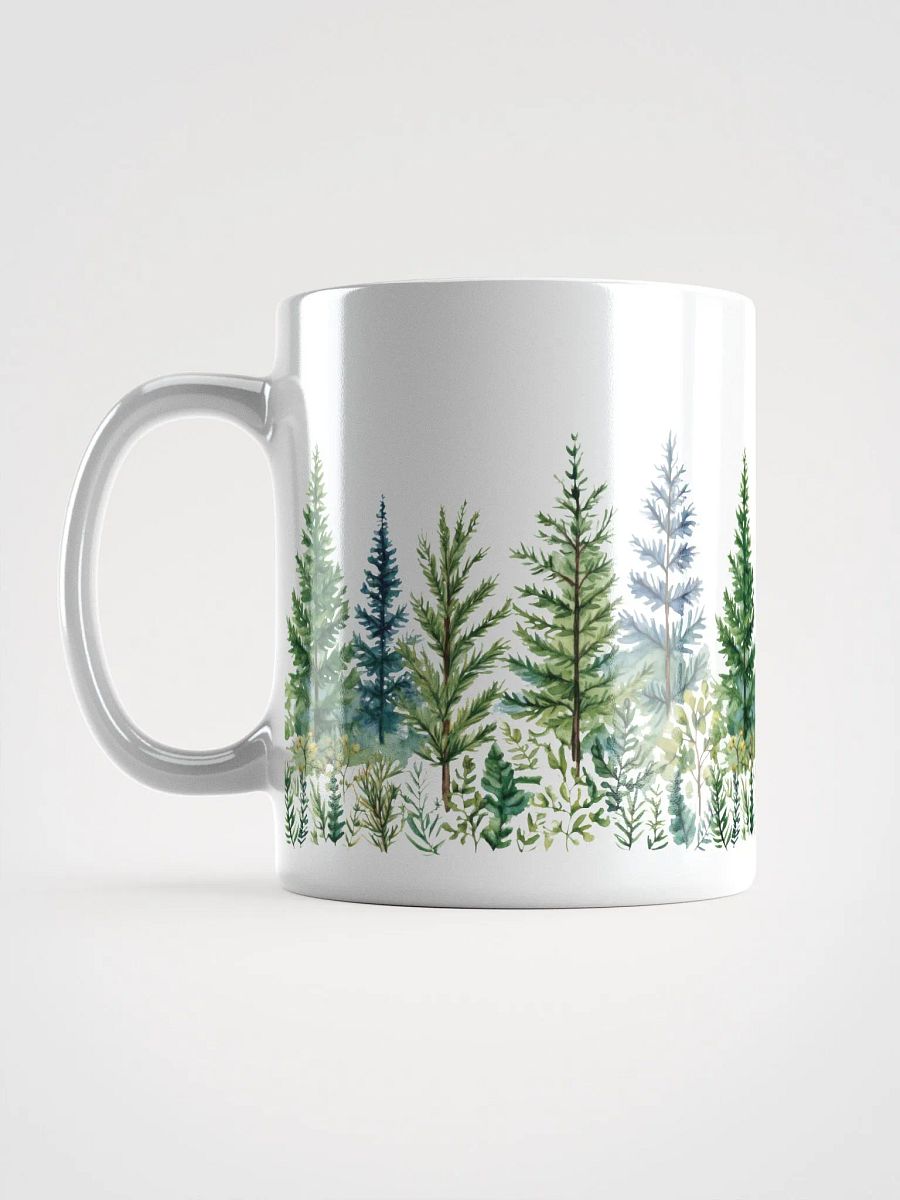 Enchanted Green Forest White Glossy Mug product image (6)