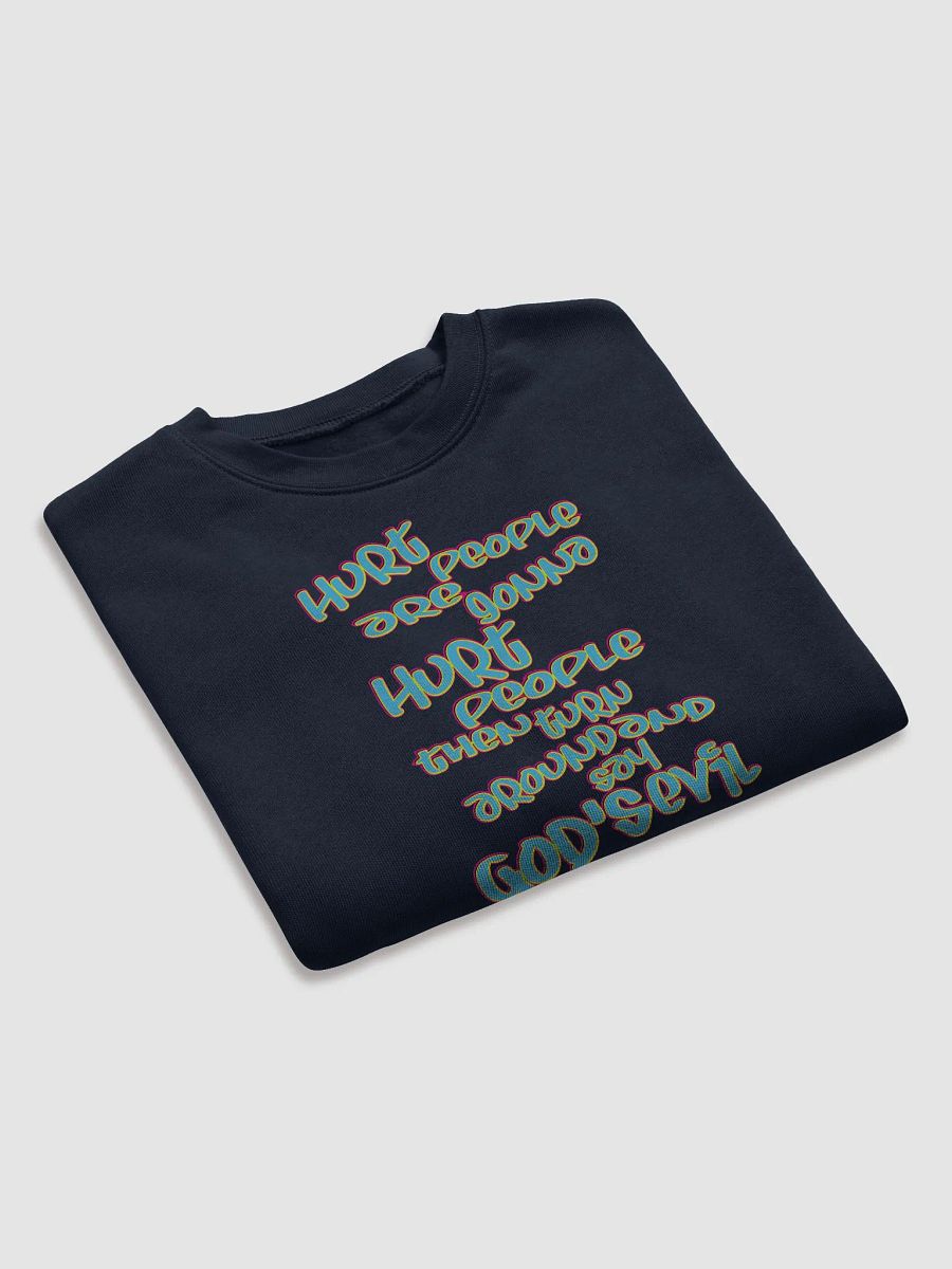 Hurt People - Blue Graffiti - Bella+Canvas Women's Fleece Crop Sweatshirt product image (4)