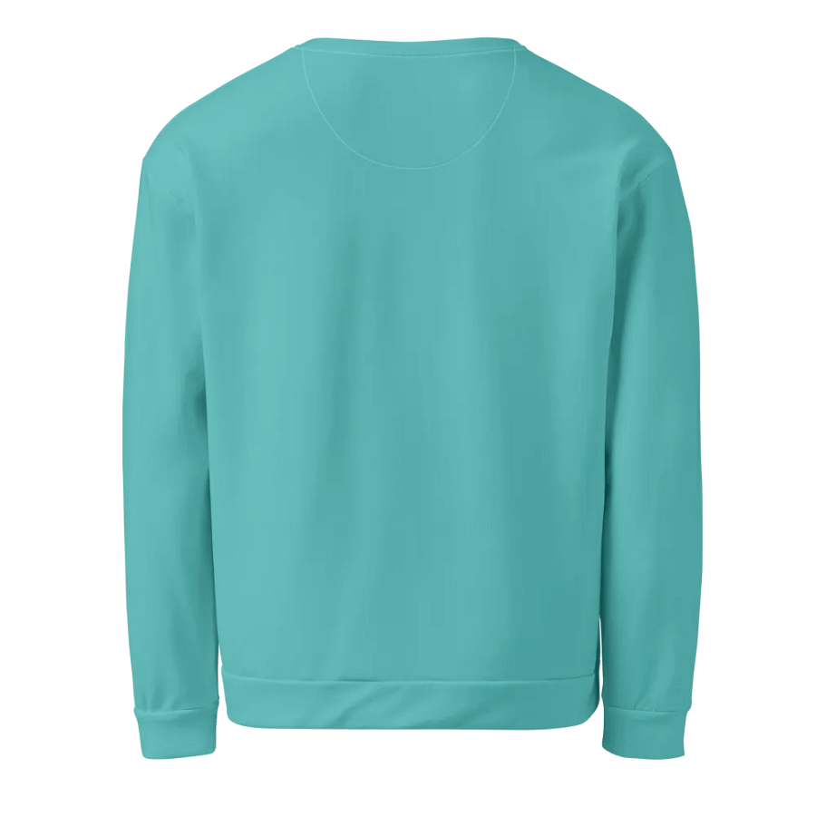 Plain Turquoise Blue True Summer Unisex Recycled Polyester Heavyweight Premium Sweatshirt by Treasure Pie product image (2)