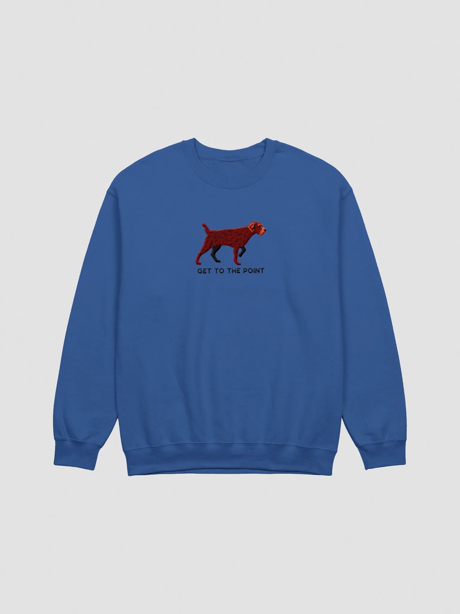 Get to the Point Sweatshirt (Embroidered) of a Wirehaired Pointing Griffon(Liver) product image (3)