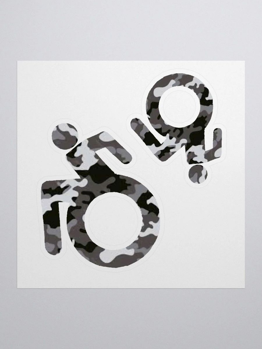 Wheelie, Dark Gray Camo Sticker Sheet product image (1)