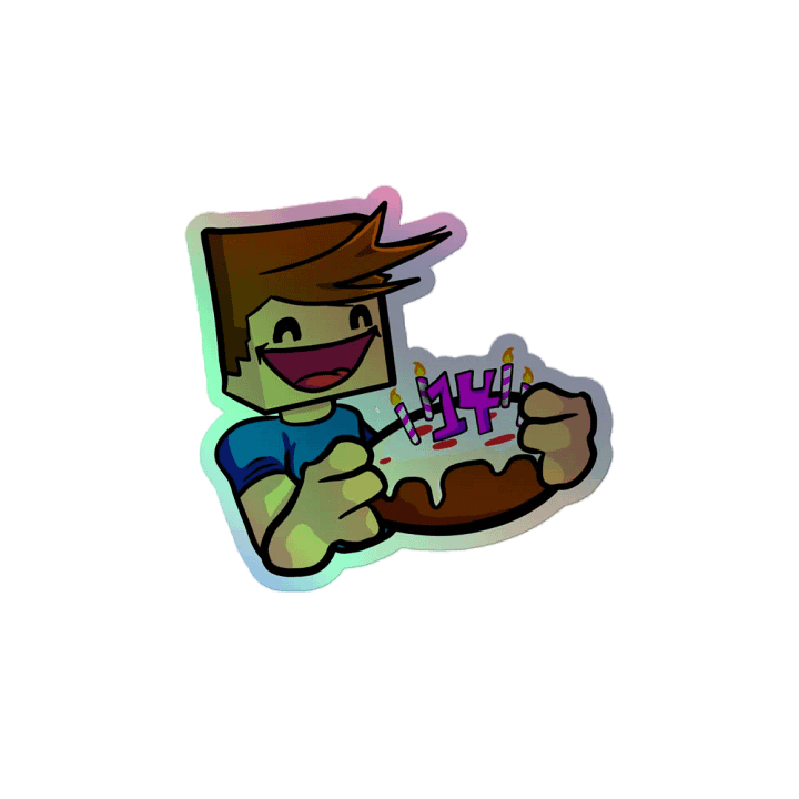 Hentendo Birthday Sticker (HOLOGRAPHIC) product image (2)