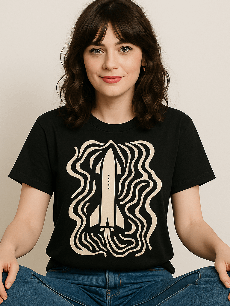 SpaceX Starship T-shirt. Abstract design product image (2)