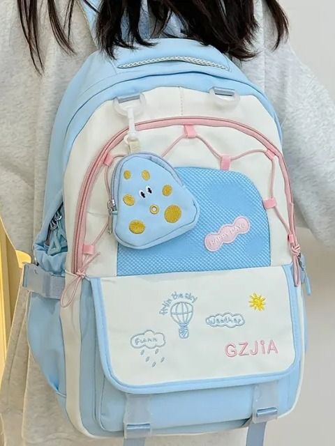 Simple And Lightweight Large Capacity Contrast Color Backpack - VIA Onlineshop product image (2)