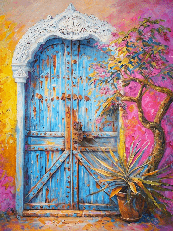 Vibrant Doorway Framed Matte Poster product image (1)