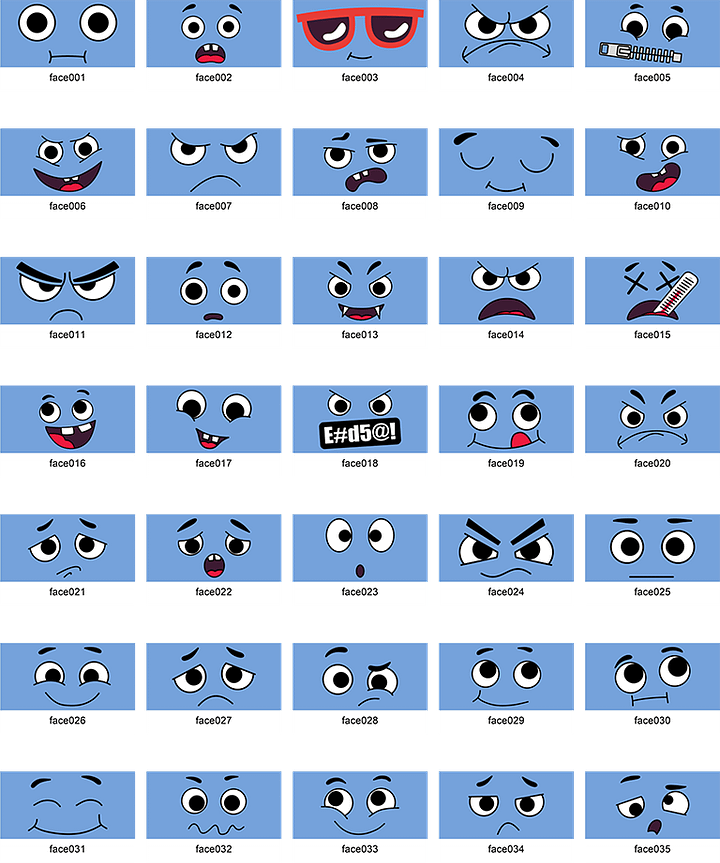 Individual Blue Faces product image (1)
