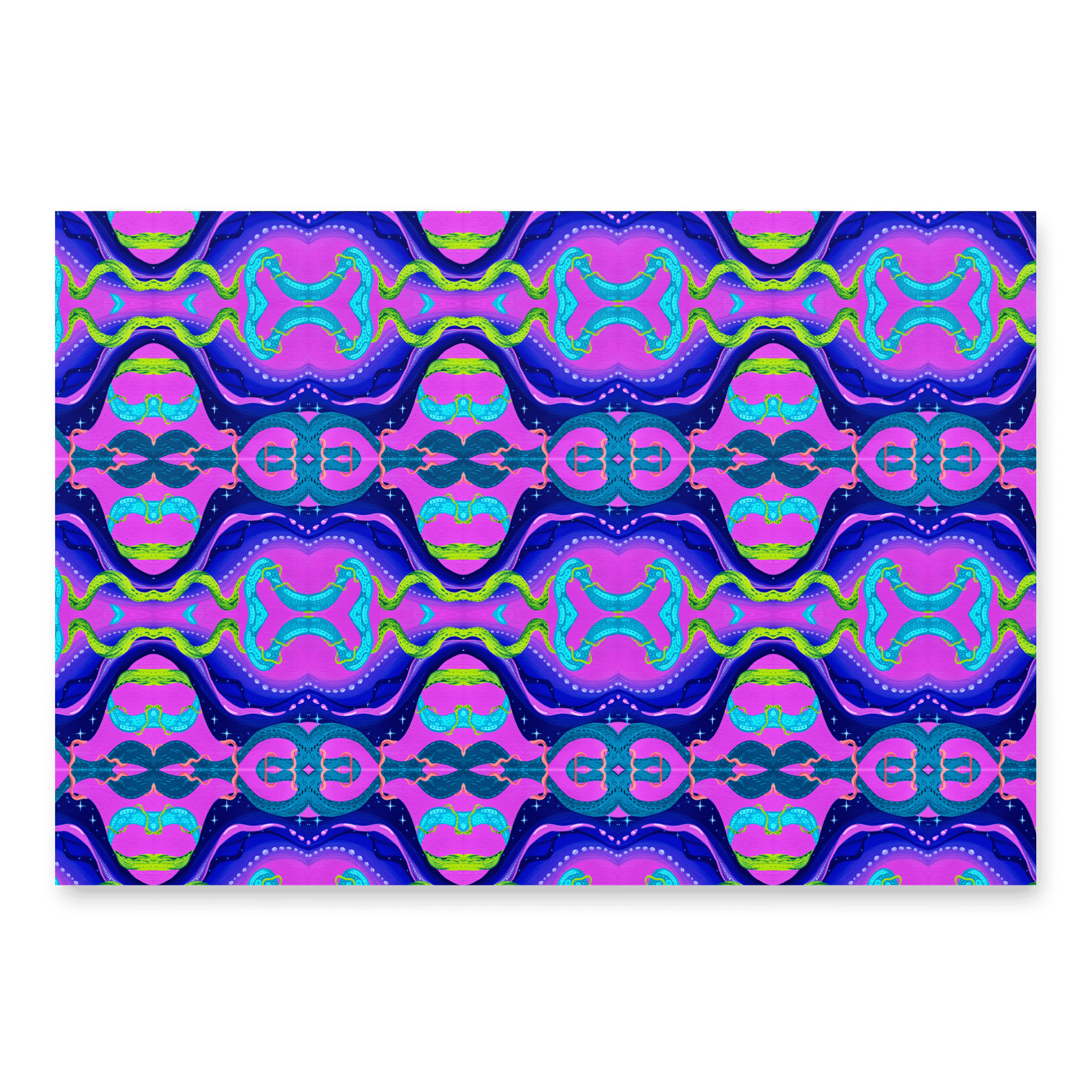 Neon Space Party Kaleidoscopic Wrapping Paper product image (5)