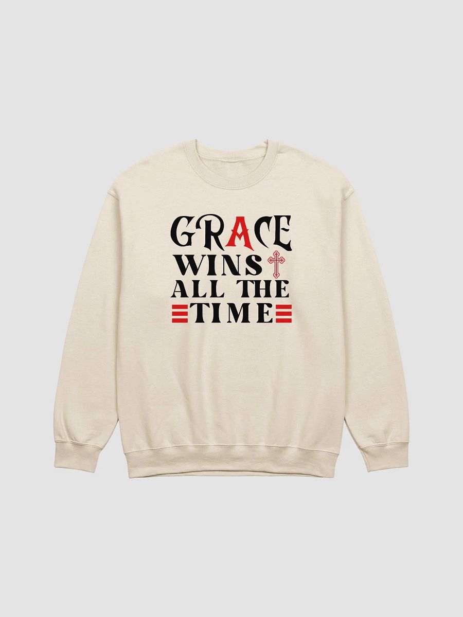Grace Wins All The Time, Christian Faith Gildan Sweater product image (2)