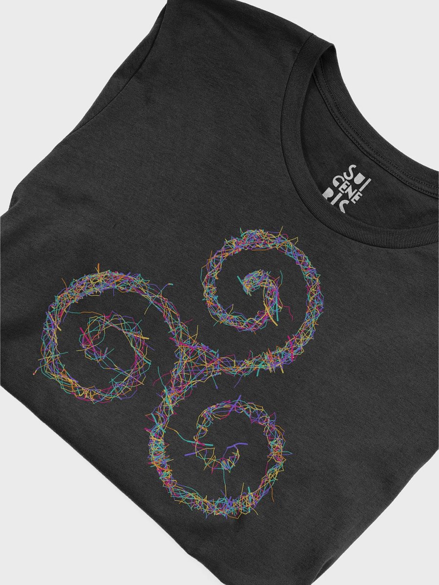 Vibrant Triskelion Tee | Celtic Sacred Geometry Art product image (5)