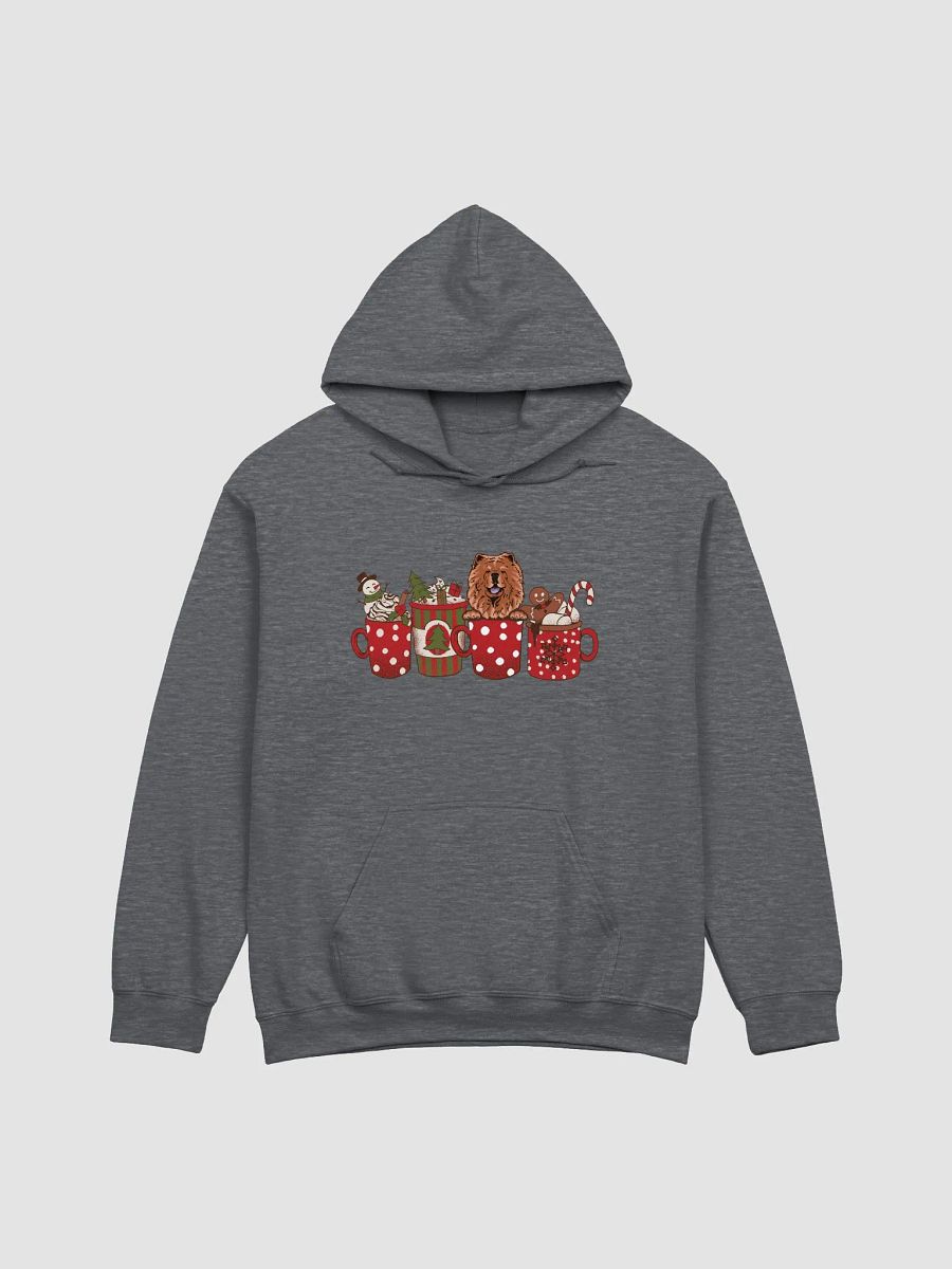 Cute Chow Chow in a Christmas Cup Hooded Sweatshirt | Funny Christmas Pup in a Cup product image (4)