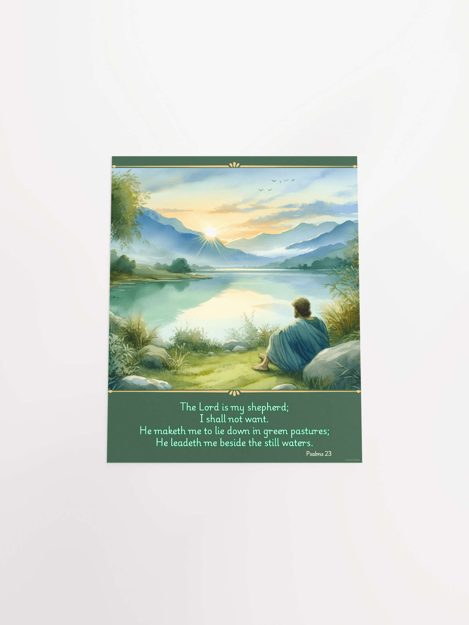 Peaceful Pastures - Psalm 23 Inspired Digital Art - Poster product image (4)