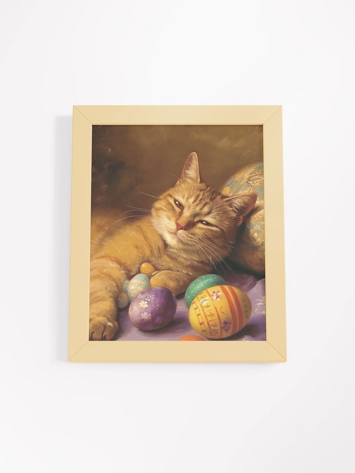 Tranquil Easter Cat Framed Poster product image (1)