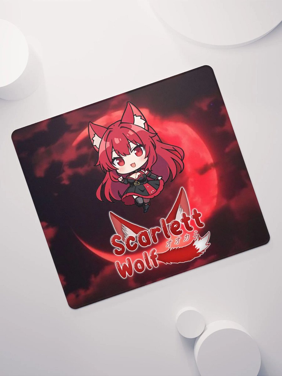 Scarlett Wolf Red Moon Gaming Mouse Pad product image (7)