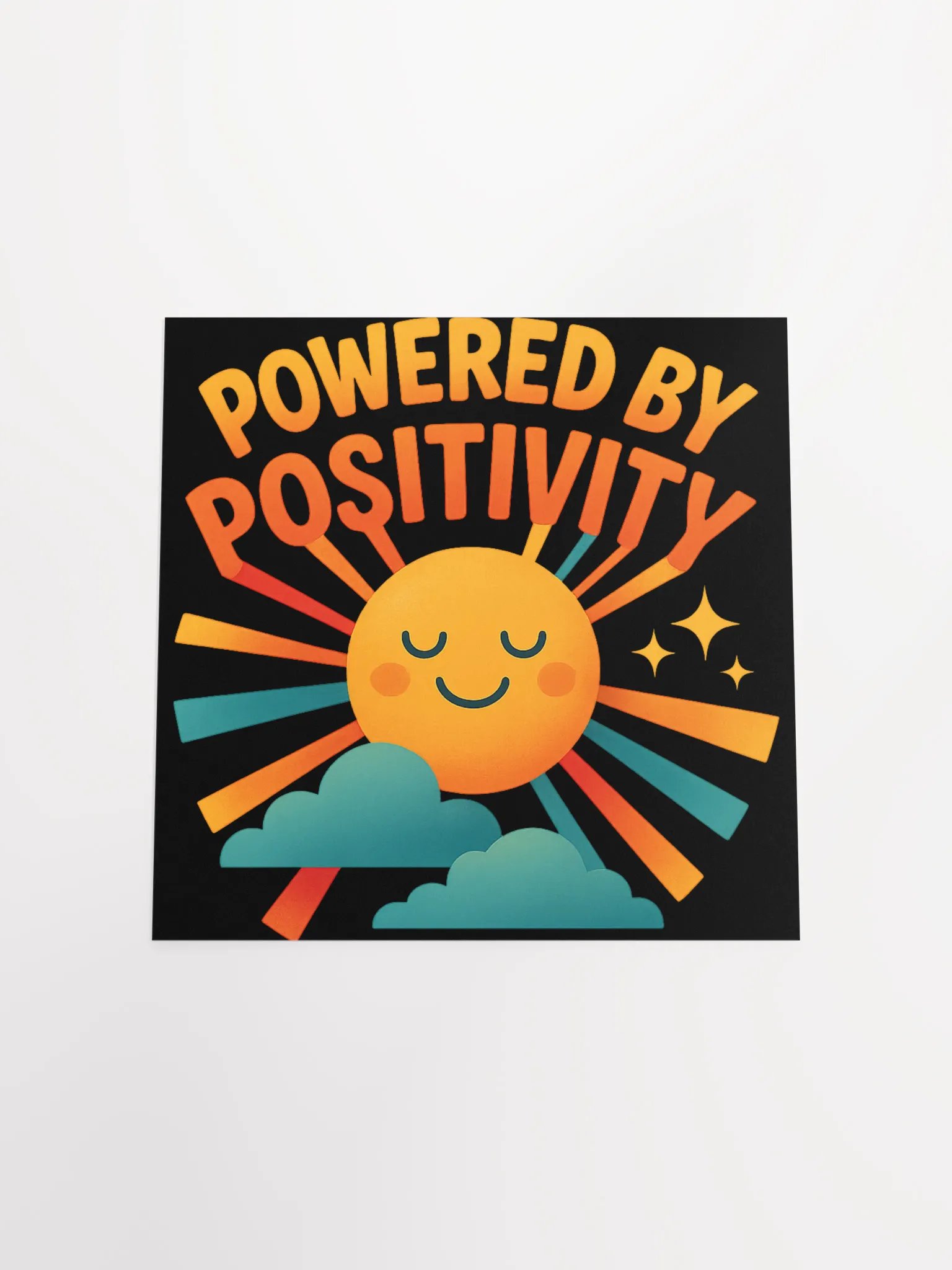 Powered by Positivity – Bold Retro Sunshine Art Print product image (17)