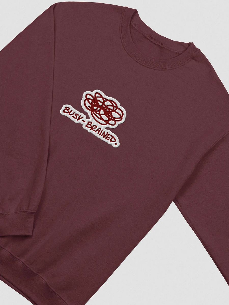 BUSY-BRAINED. (lg. maroon bubble design) embroidered crewneck product image (4)