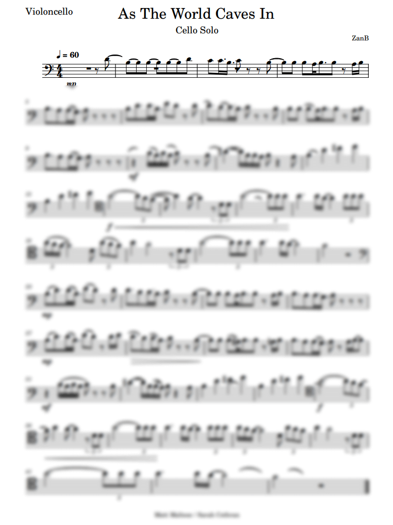 Matt Maltese - As The World Caves In (Cello Solo) product image (1)
