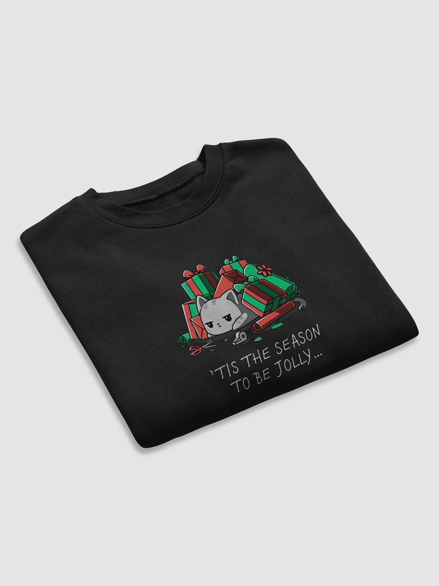 Cristmasy Bored Cat Crop Sweatshirt product image (35)
