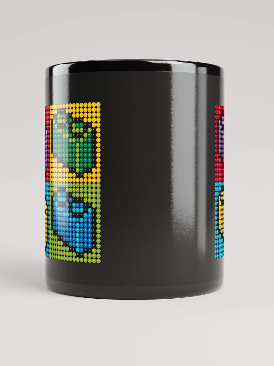 Brick Pixel Art Black Glossy Mug product image (3)