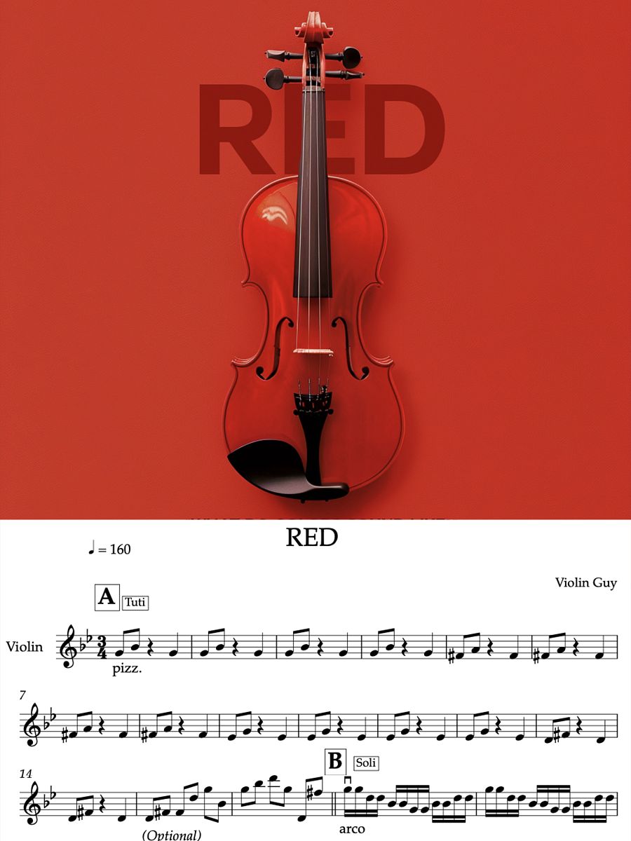 RED - Sheet Music product image (1)