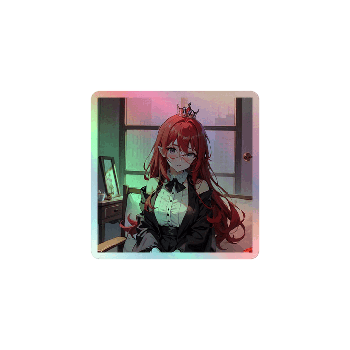 Red K Princess HOLOGRAPHIC" STICKERS product image (1)