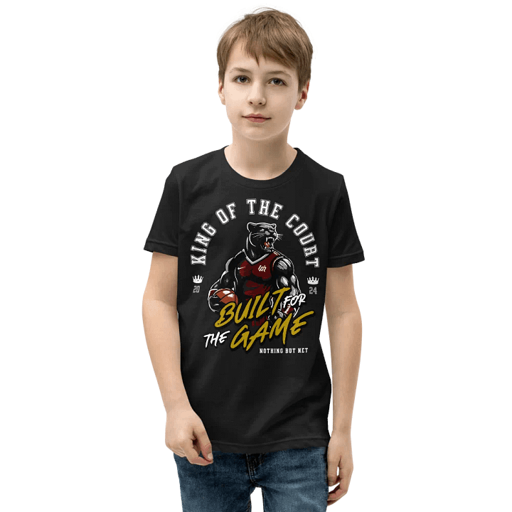 King of the Court Youth T-Shirt Blk product image (2)